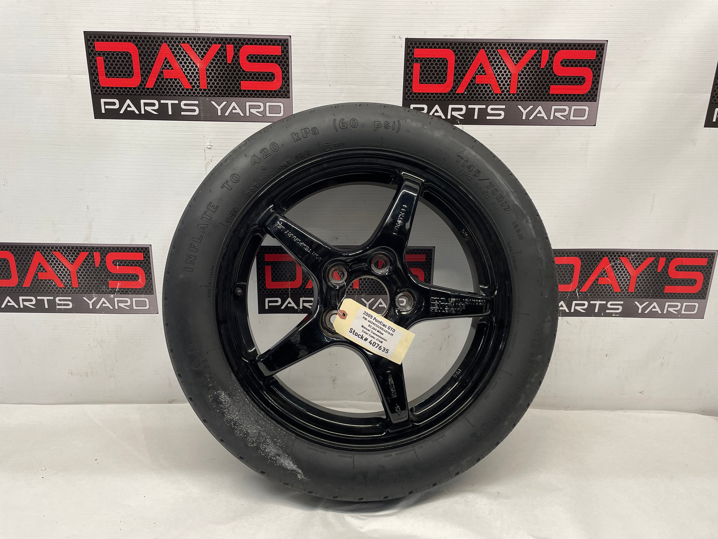 2005 Pontiac GTO Factory OEM Spare Wheel & Tire OEM - Day's Parts Yard