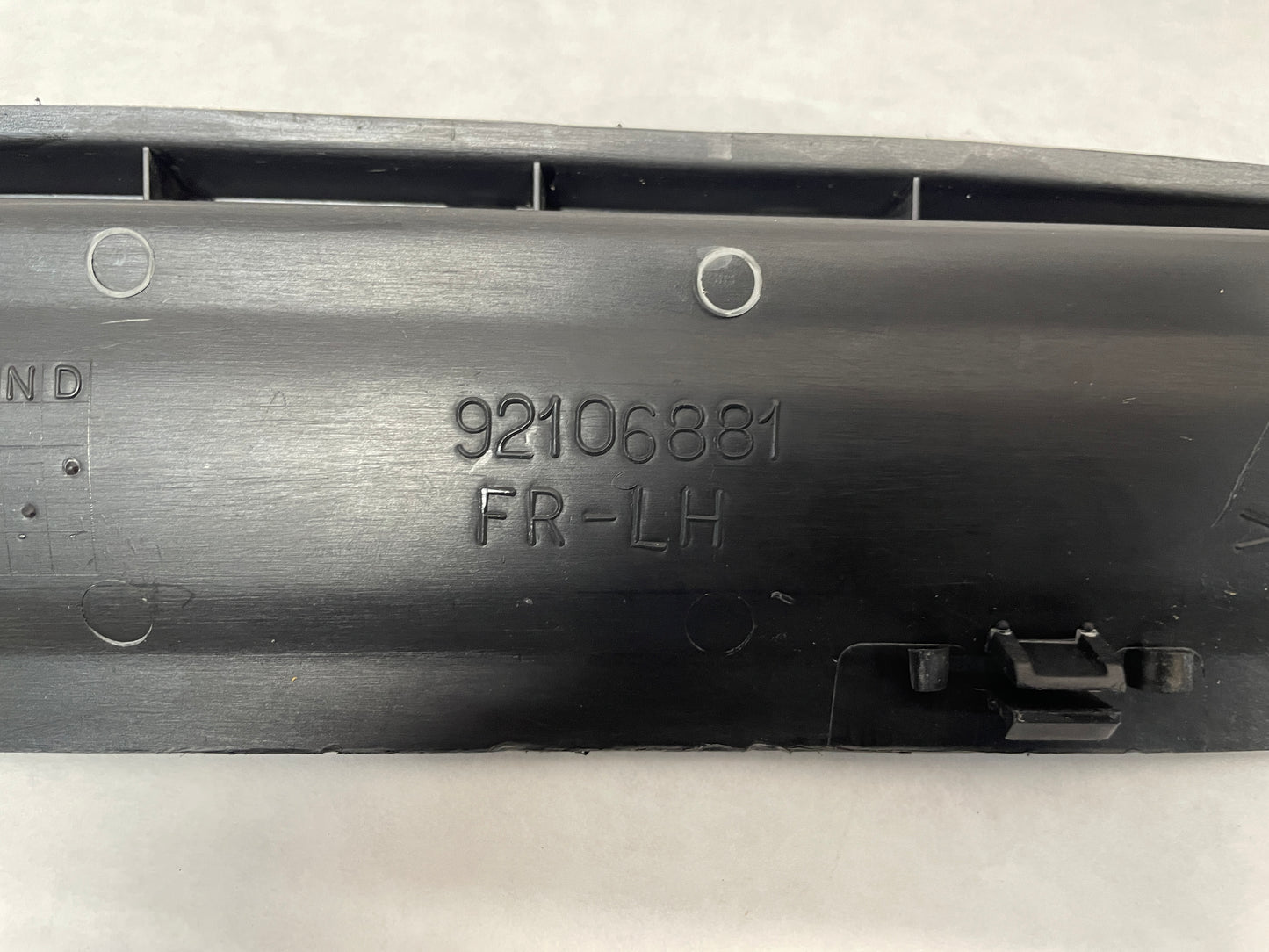 2006 Pontiac GTO LH Driver Front Seat Outer Track Frame Rail Trim Cover OEM - Day's Parts Yard
