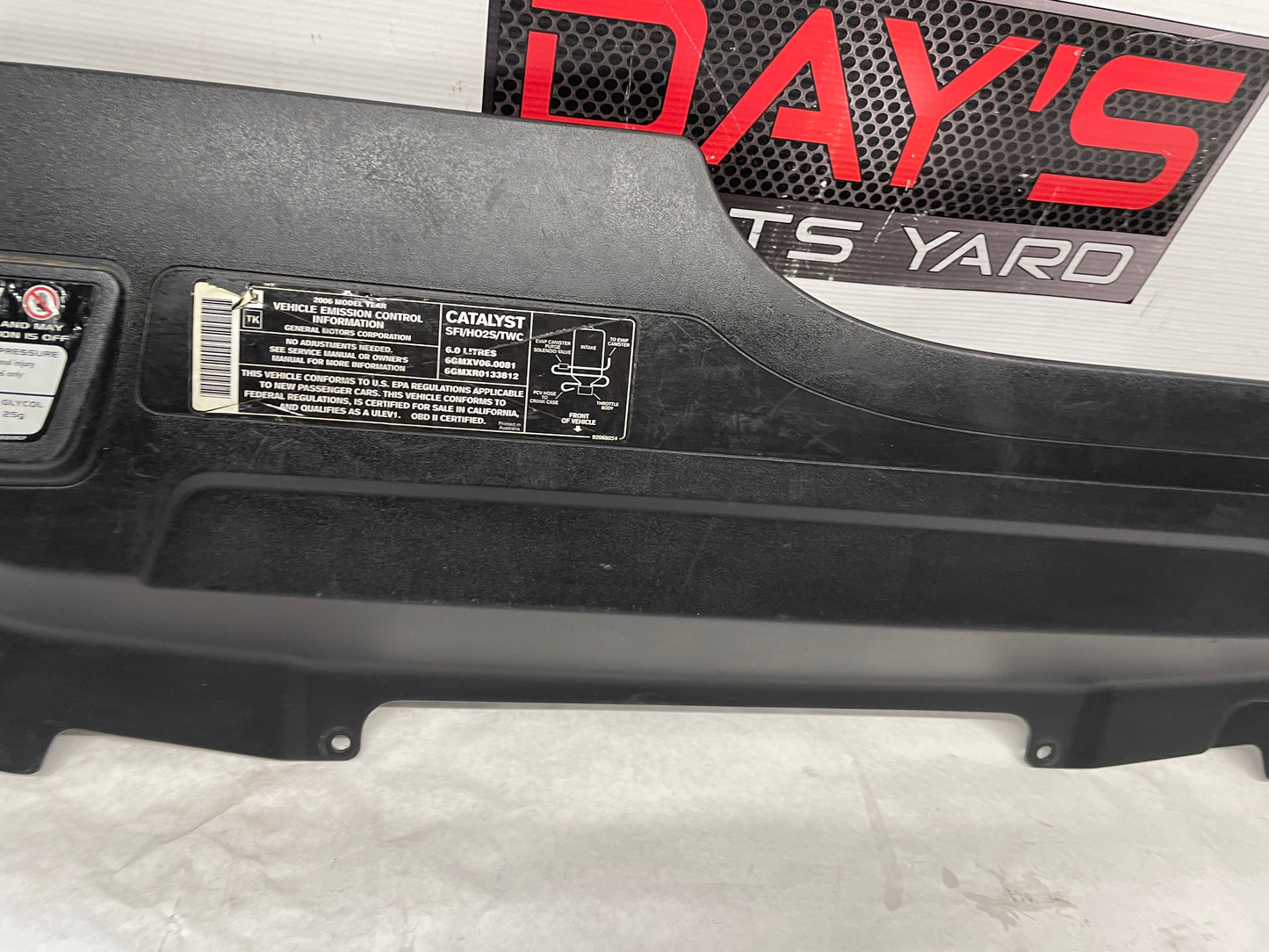 2006 Pontiac GTO Upper Radiator Core Support Air Baffle Cover OEM - Day's Parts Yard
