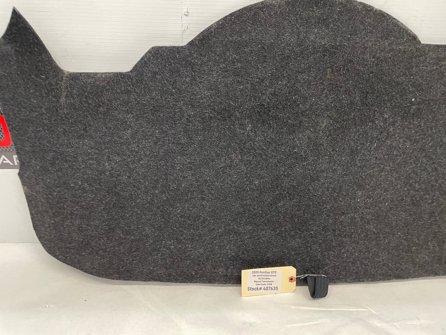 2005 Pontiac GTO Spare Wheel Tire Trunk Carpet Cargo Cover OEM - Day's Parts Yard