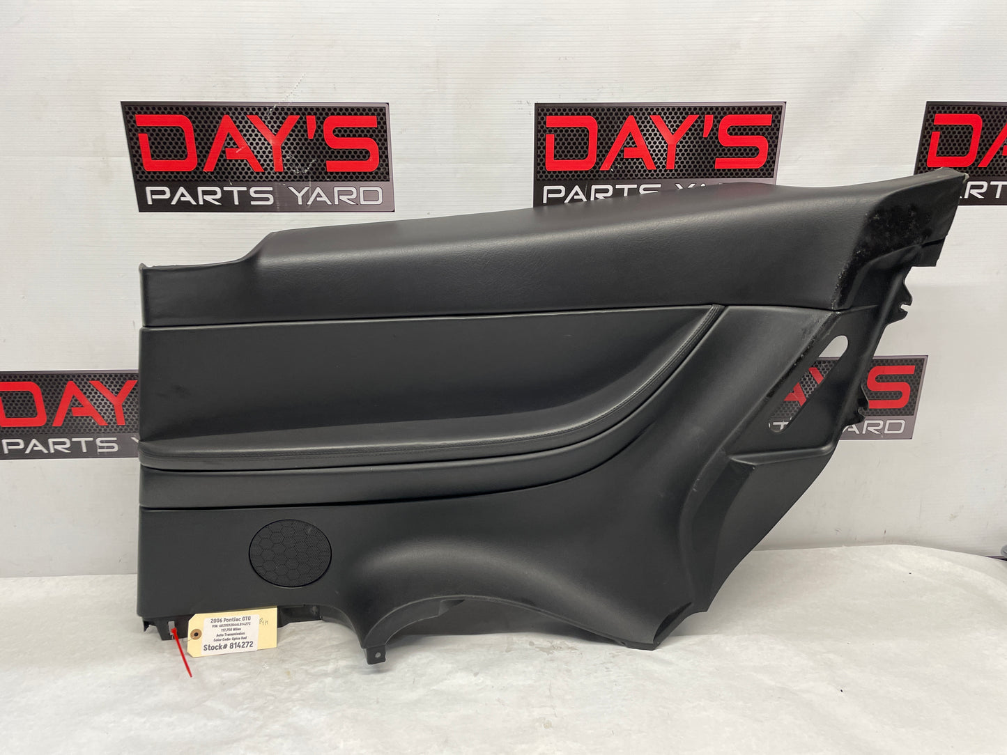 2006 Pontiac GTO RH Passenger Rear Interior Quarter Door Panel Trim OEM - Day's Parts Yard