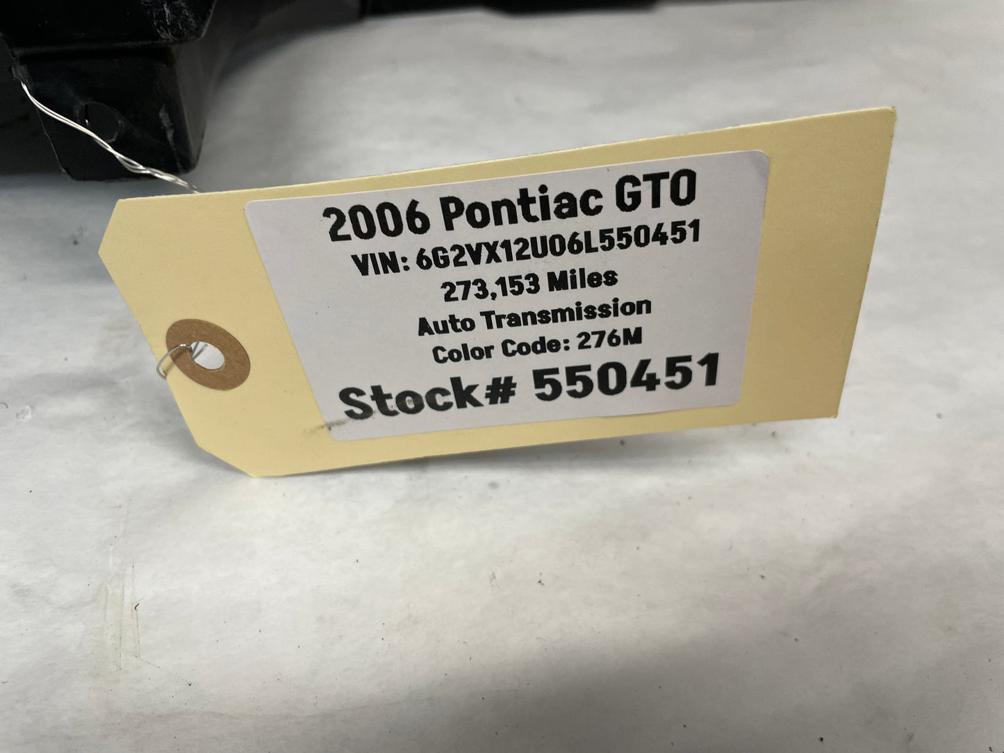 2006 Pontiac GTO LH Driver Rear Interior Quarter Door Panel Trim Black OEM - Day's Parts Yard