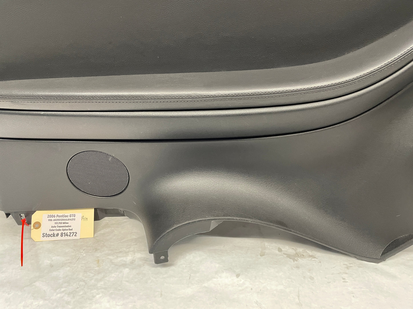 2006 Pontiac GTO RH Passenger Rear Interior Quarter Door Panel Trim OEM - Day's Parts Yard