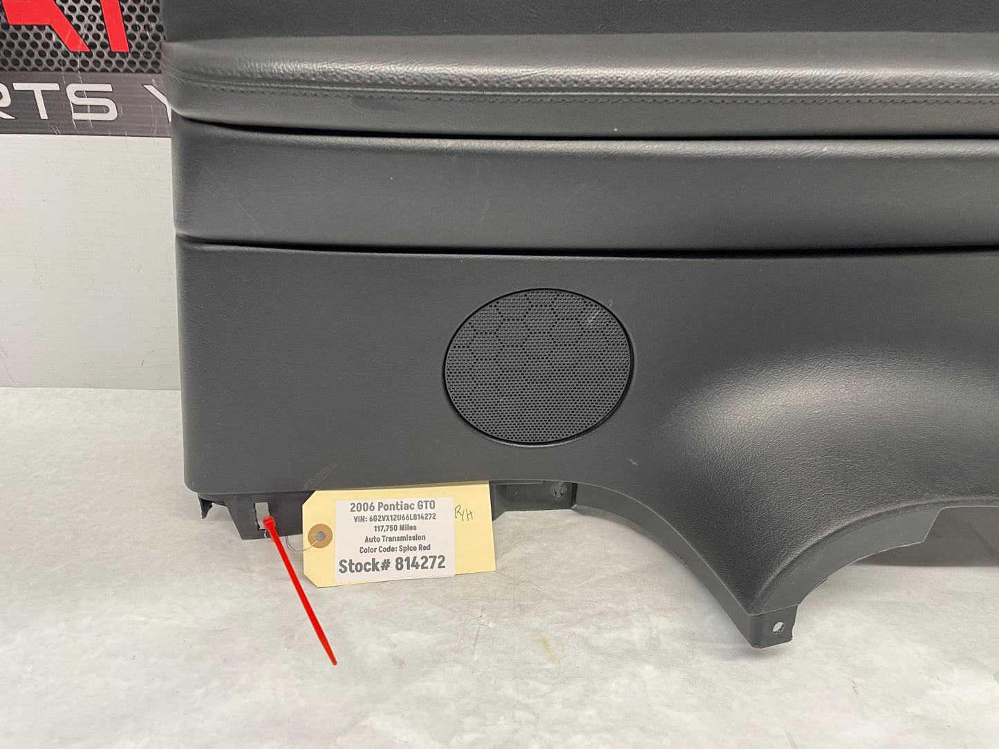 2006 Pontiac GTO RH Passenger Rear Interior Quarter Door Panel Trim OEM - Day's Parts Yard
