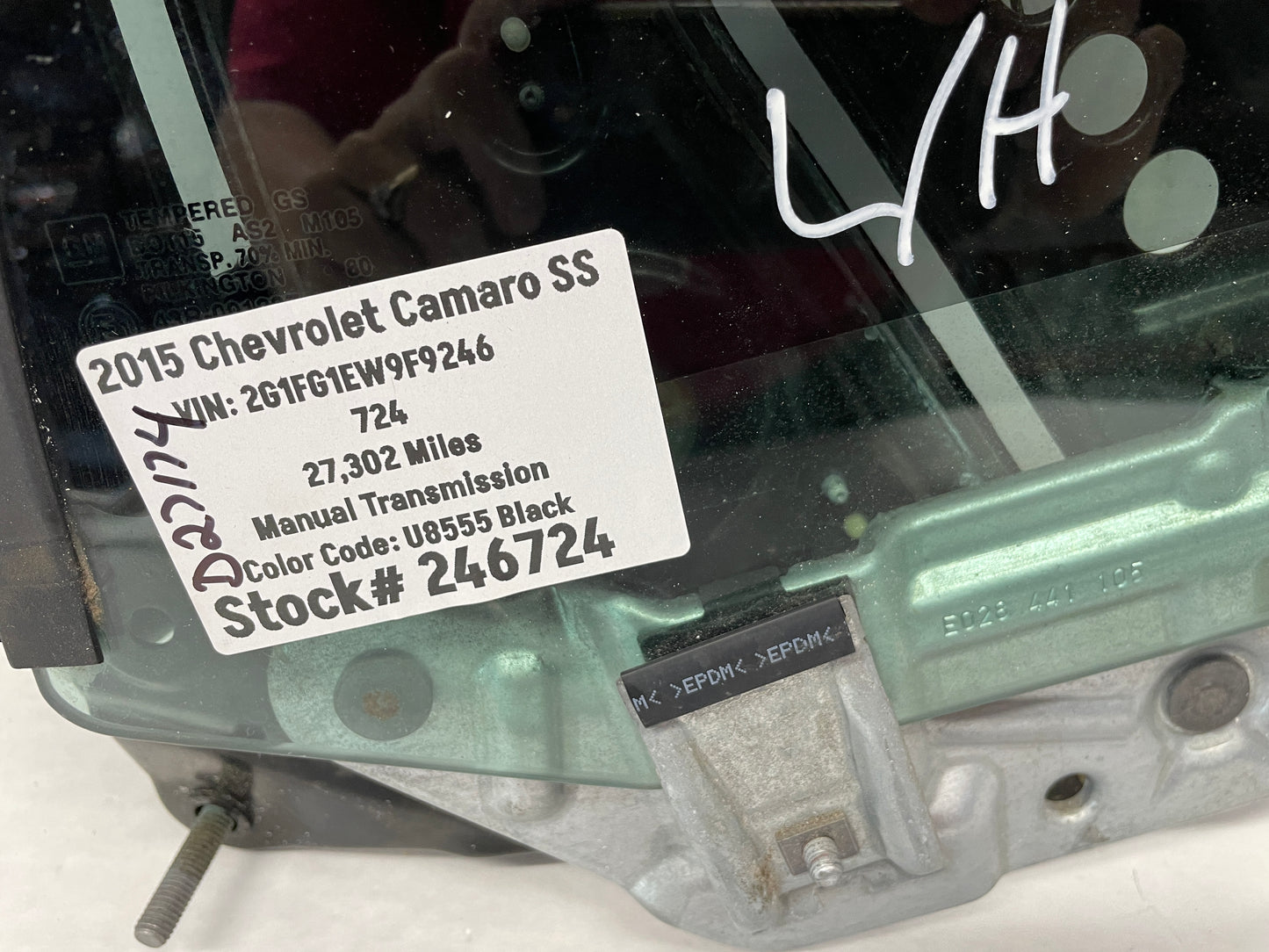 2015 Chevy Camaro SS Convertible LH Driver Quarter Window Motor Regulator OEM
