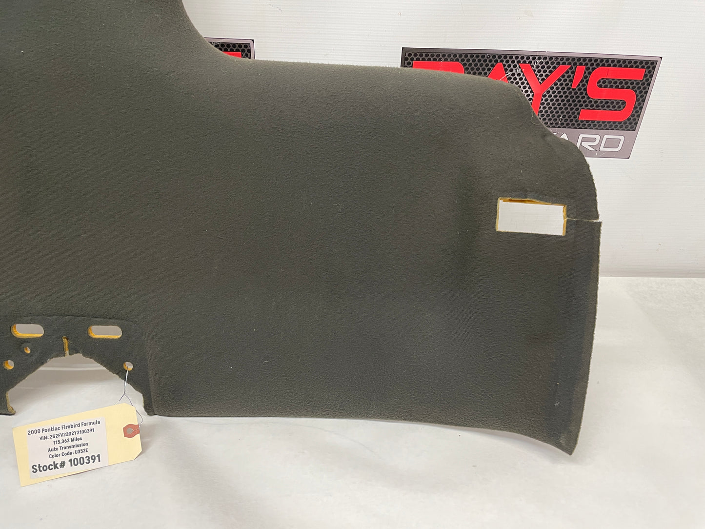 2000 Pontiac Firebird Formula Ebony Black T-Top Head Liner Headliner OEM LOCAL PICK UP - Day's Parts Yard