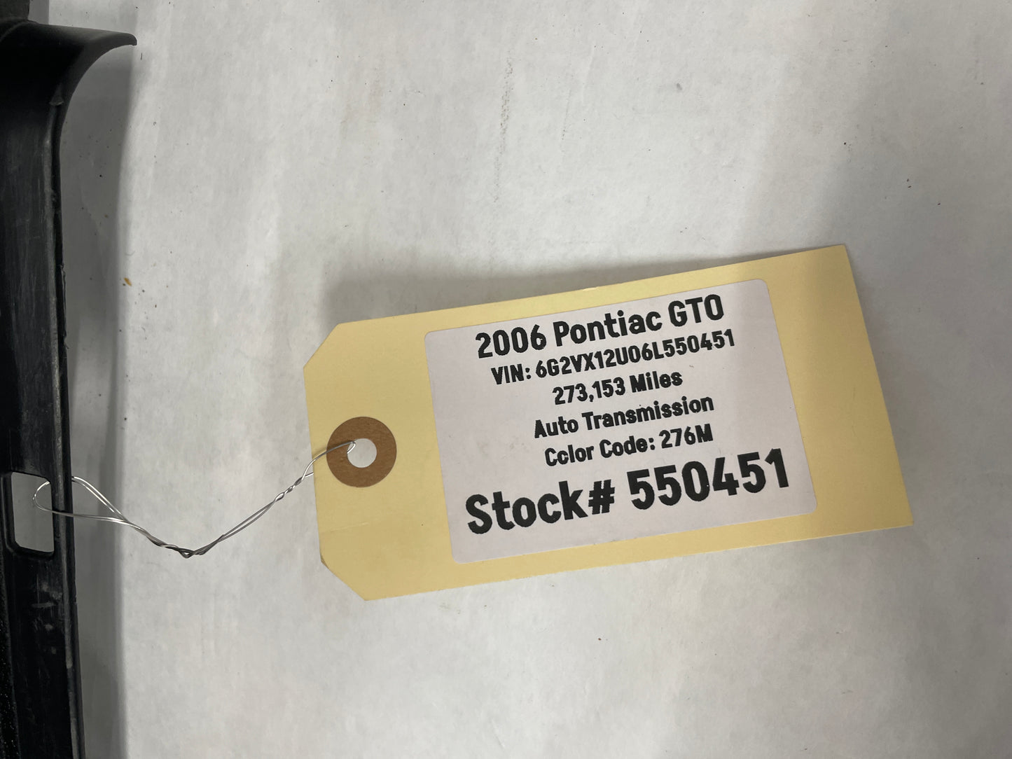 2006 Pontiac GTO LH Driver Interior Sill Carpet Retainer Trim Cover Panel OEM - Day's Parts Yard