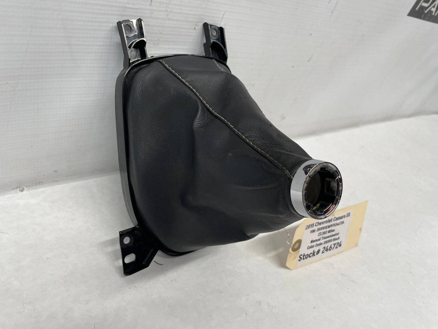 2015 Chevy Camaro SS Shifter Boot Black Leather OEM