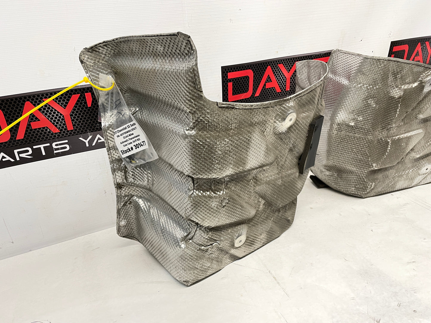 2017 Chevy SS Sedan RH & LH Exhaust Muffler Heat Shields OEM - Day's Parts Yard