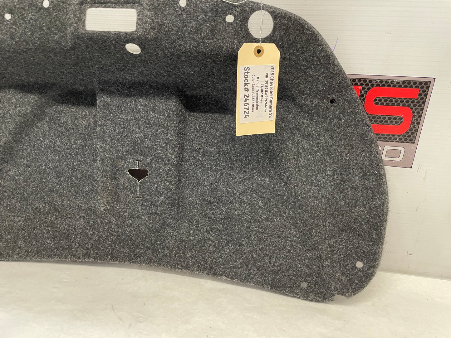 2015 Chevy Camaro SS Trunk Deck Lid Liner Carpet Felt Trim Panel OEM