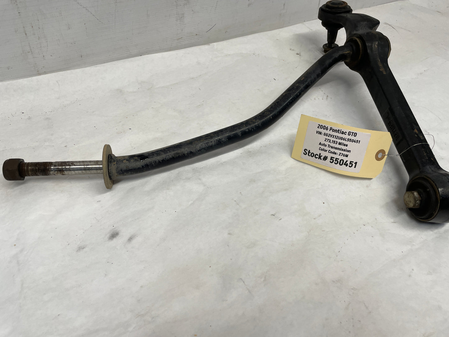 2006 Pontiac GTO LH Driver Front Suspension Lower Control Arm Radius Rod OEM - Day's Parts Yard
