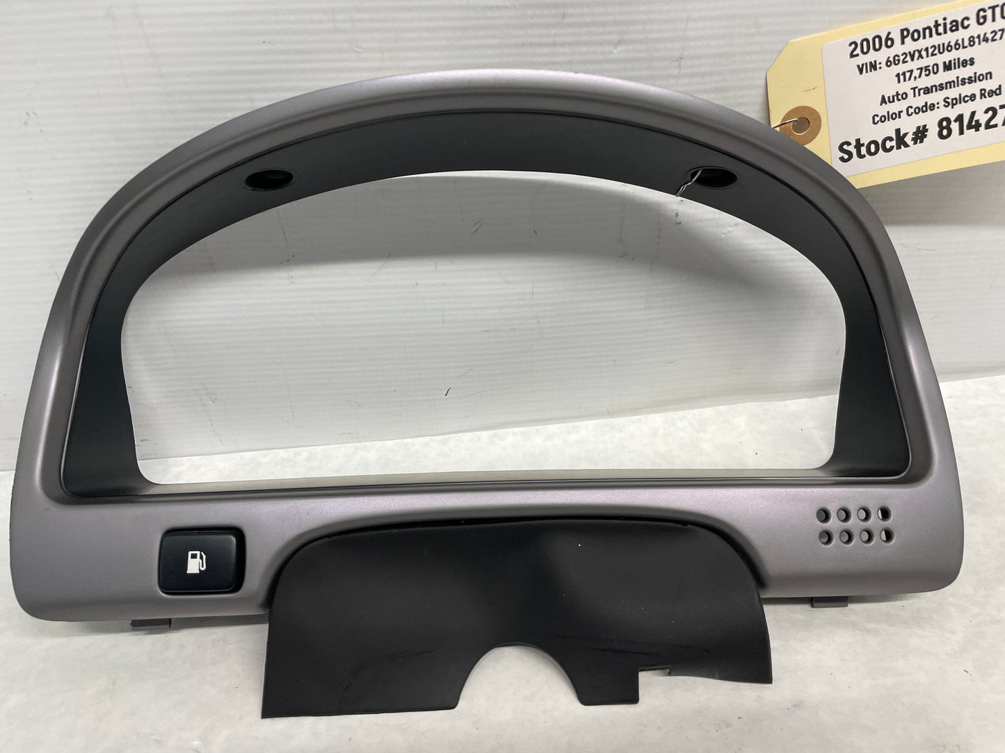 2006 Pontiac GTO Speedometer Gauge Cluster Bezel Trim Panel OEM - Day's Parts Yard