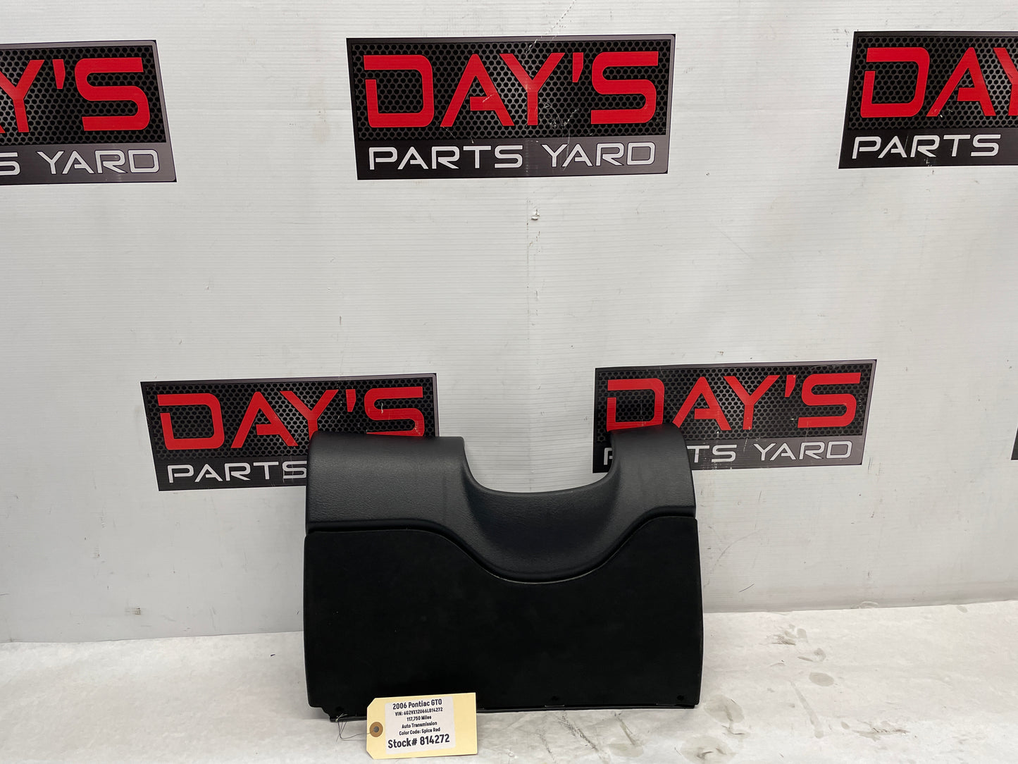 2006 Pontiac GTO Black Suede Interior Knee Bolster Fuse Box Block Cover OEM - Day's Parts Yard