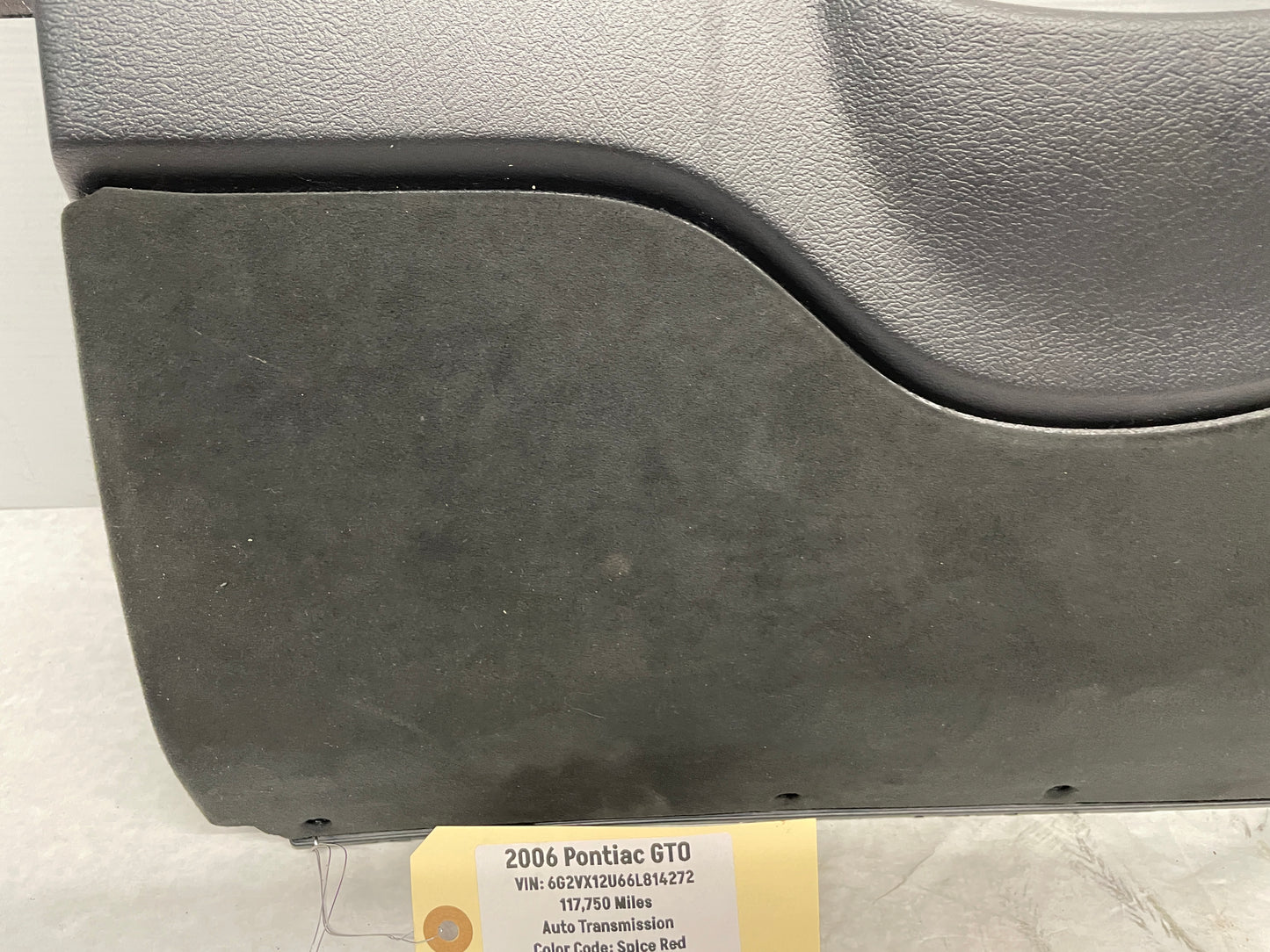 2006 Pontiac GTO Black Suede Interior Knee Bolster Fuse Box Block Cover OEM - Day's Parts Yard