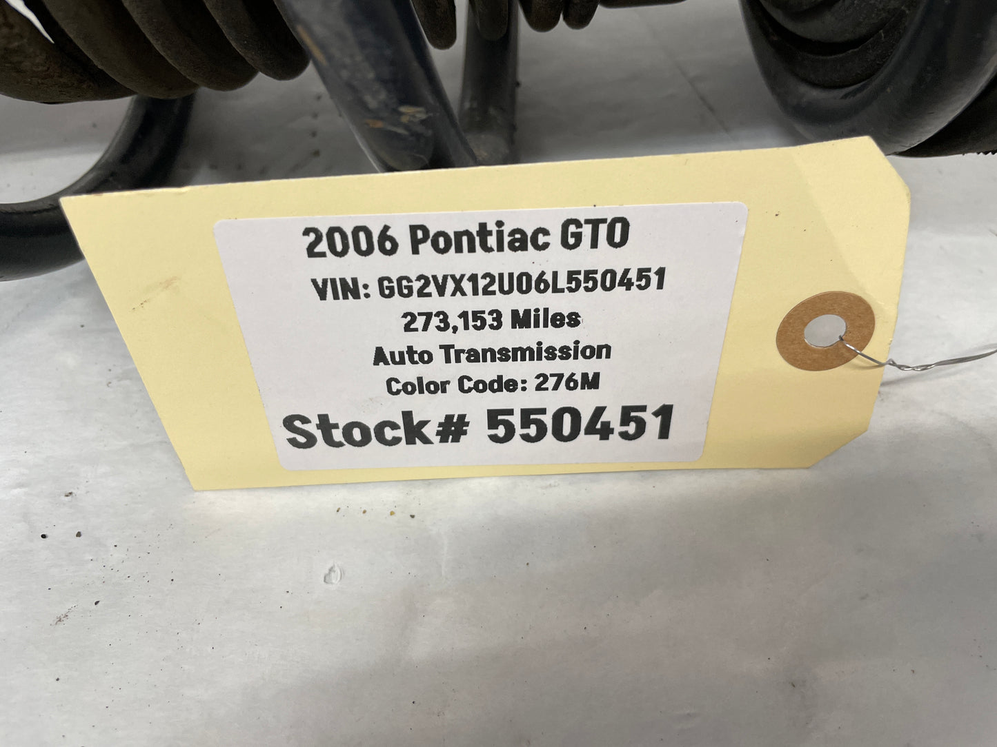 2006 Pontiac GTO LH Driver Front Strut Assembly OEM - Day's Parts Yard