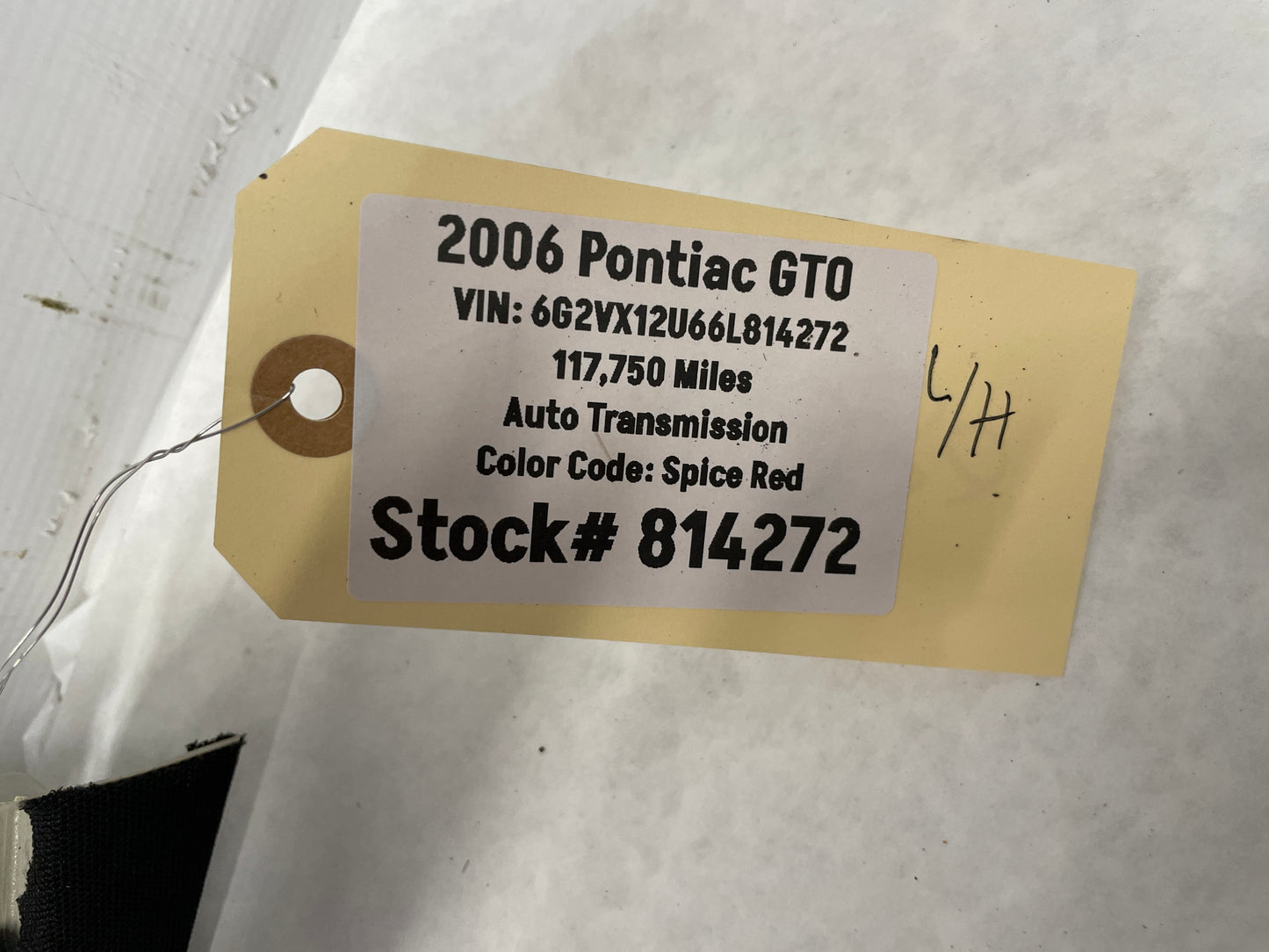 2006 Pontiac GTO LH Driver Windshield Interior A Pillar Trim Top Roof Cover Panel OEM - Day's Parts Yard