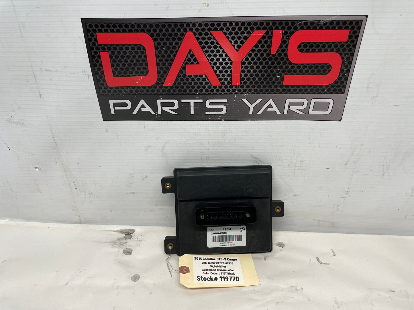 2014 Cadillac CTS-V Coupe Fuel Pump Control Module OEM - Day's Parts Yard