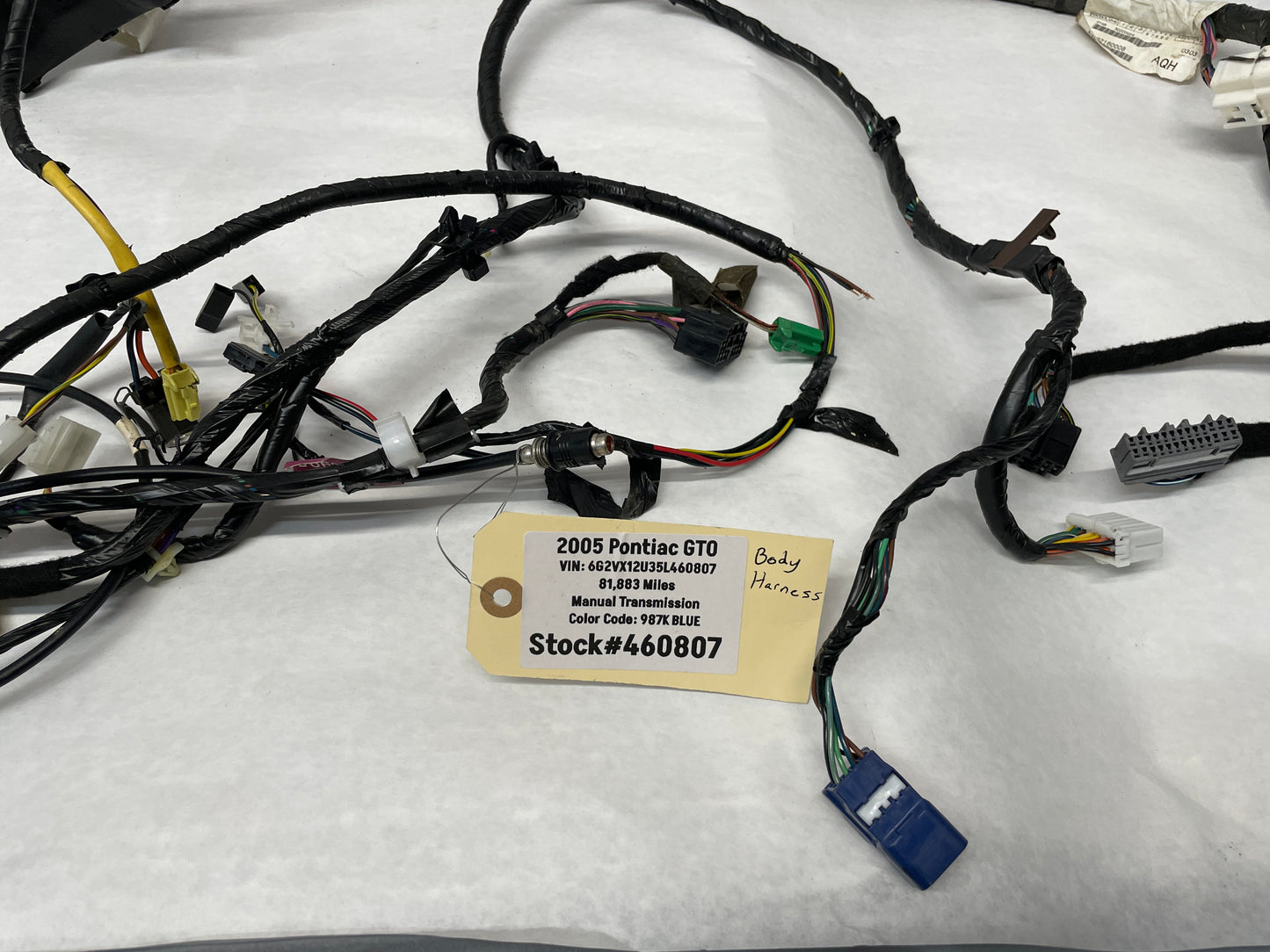 2005 Pontiac GTO Chassis Body Junction Wire Wiring Harness OEM