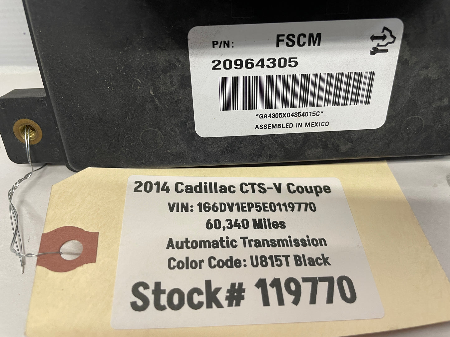 2014 Cadillac CTS-V Coupe Fuel Pump Control Module OEM - Day's Parts Yard