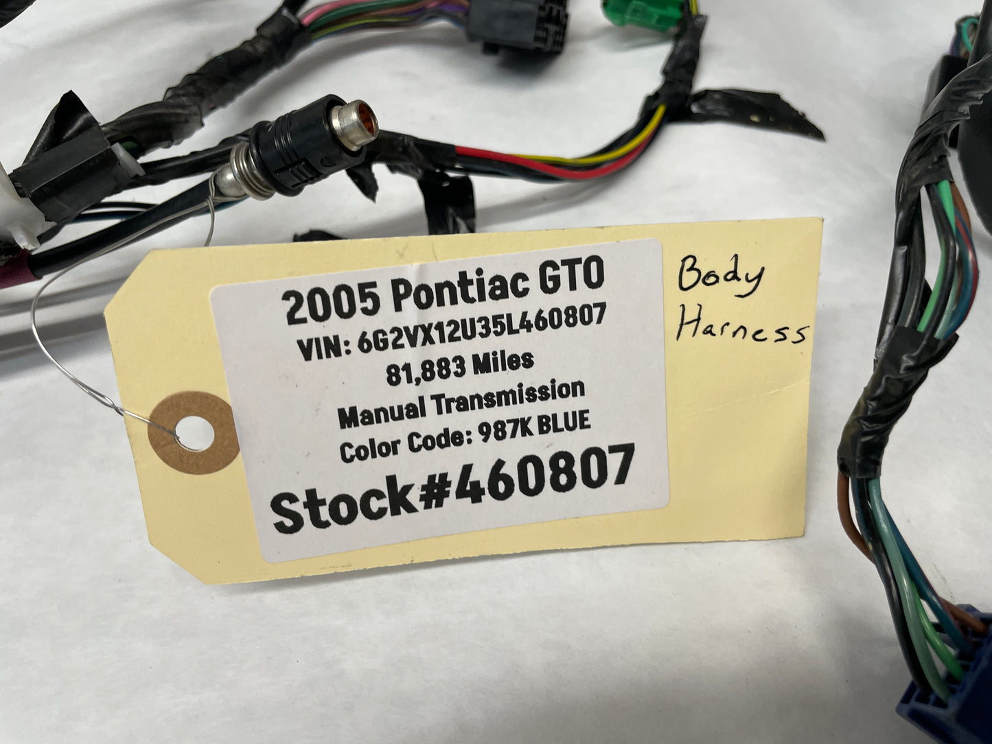 2005 Pontiac GTO Chassis Body Junction Wire Wiring Harness OEM