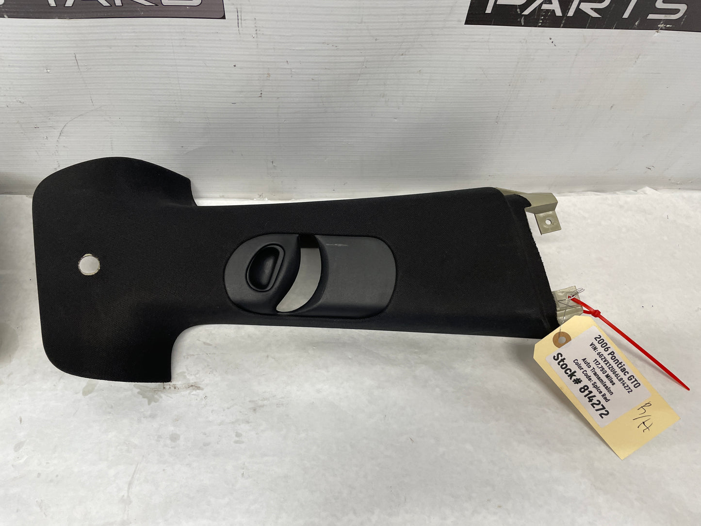 2006 Pontiac GTO RH & LH Interior Upper B Pillar Seat Belt Trim OEM - Day's Parts Yard