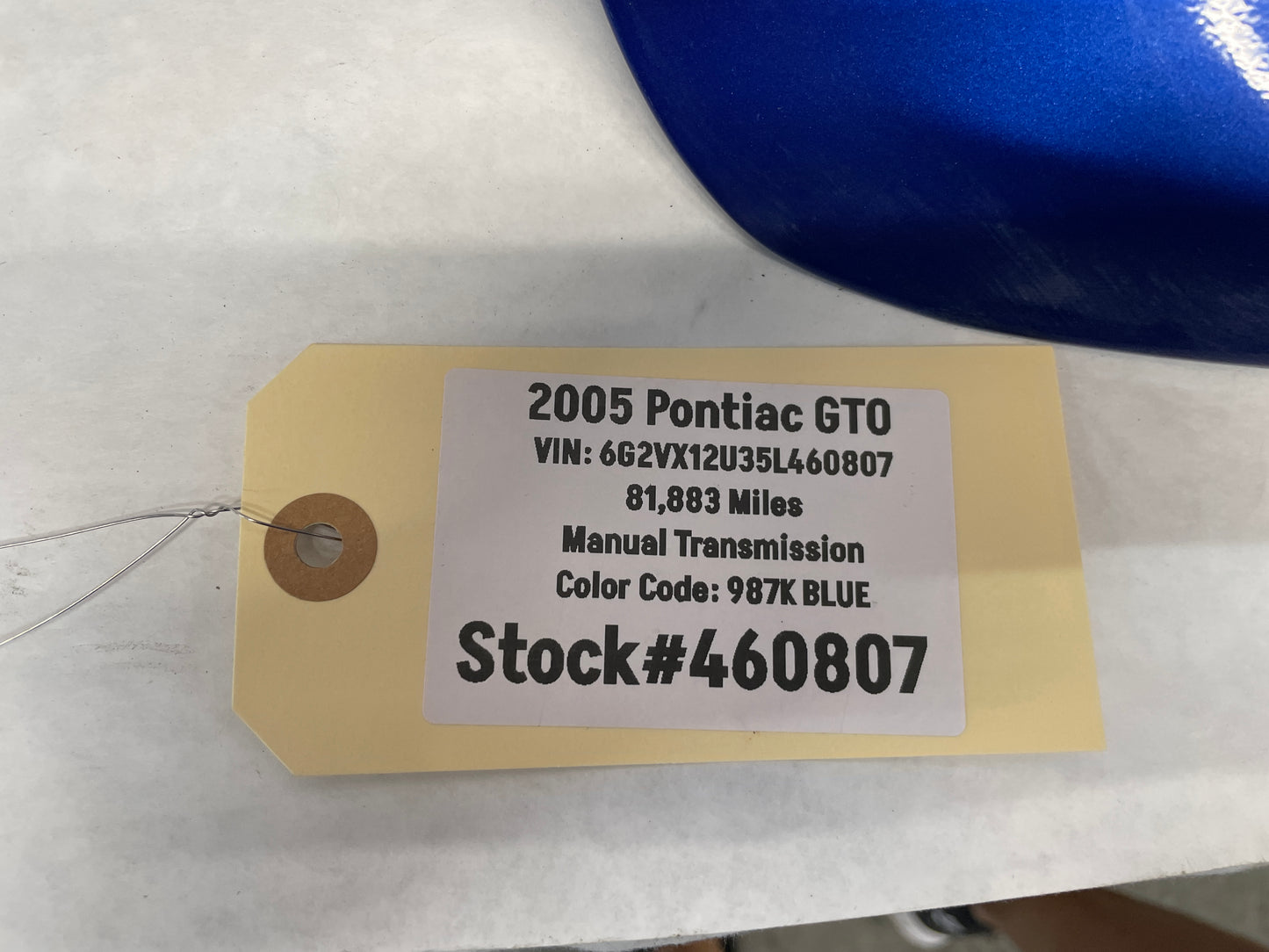 2005 Pontiac GTO Trunk Deck Lid Panel OEM
