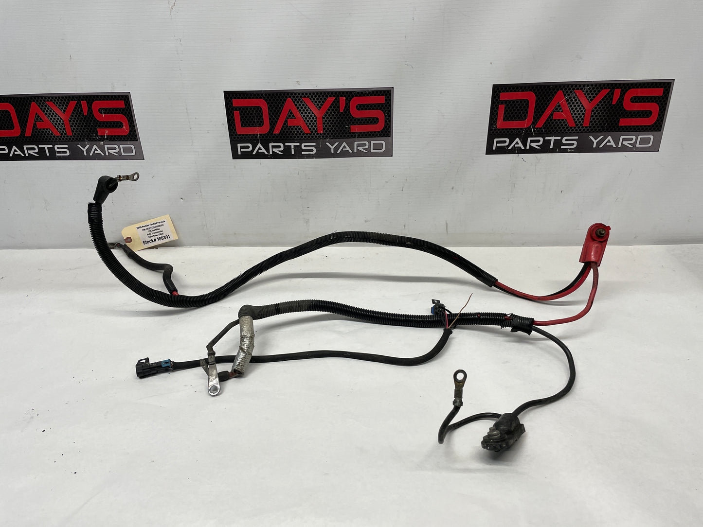2000 Pontiac Firebird Formula Positive Negative Starter Battery Cables Wiring Harness OEM - Day's Parts Yard