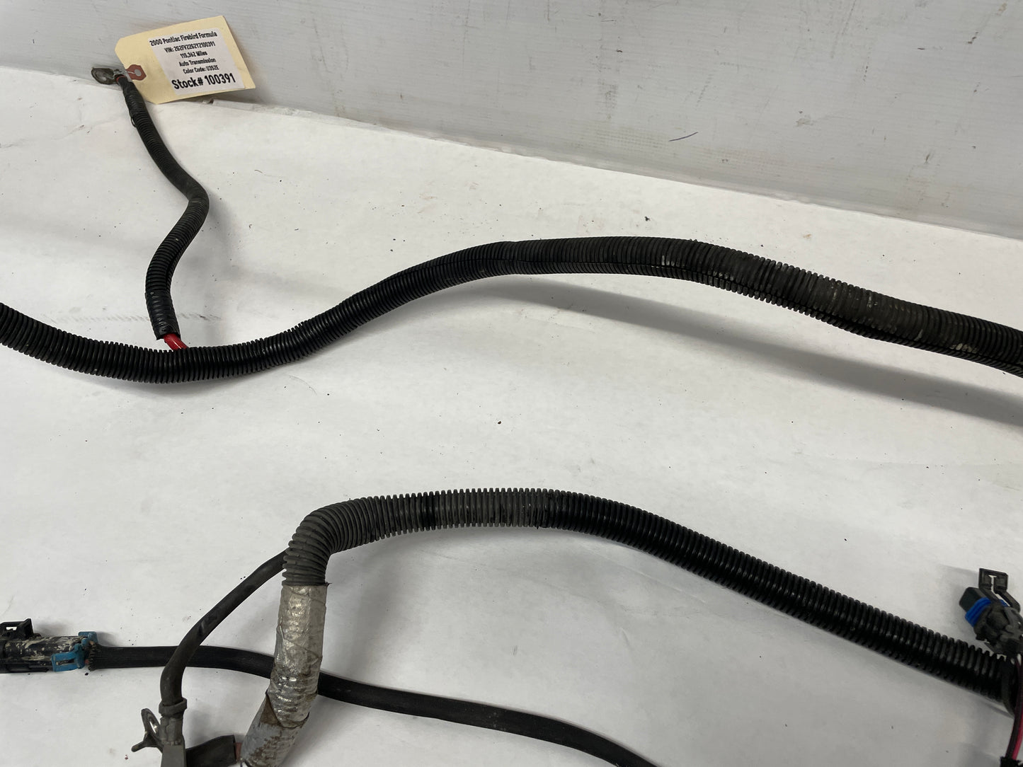 2000 Pontiac Firebird Formula Positive Negative Starter Battery Cables Wiring Harness OEM - Day's Parts Yard