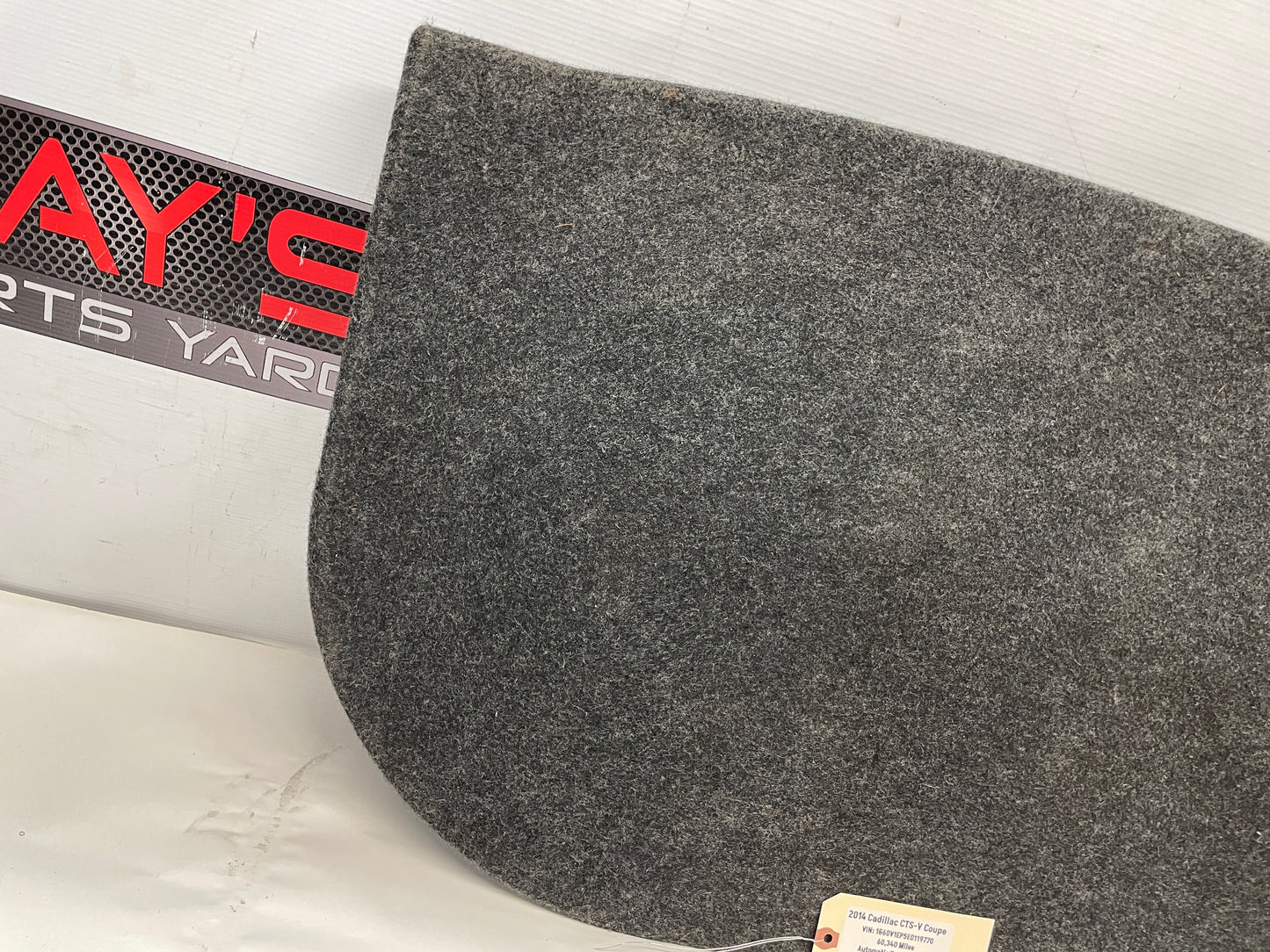 2014 Cadillac CTS-V Coupe Trunk Compartment Floor Storage Carpet Cover OEM - Day's Parts Yard