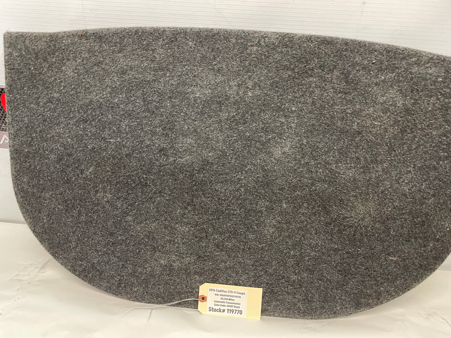 2014 Cadillac CTS-V Coupe Trunk Compartment Floor Storage Carpet Cover OEM - Day's Parts Yard