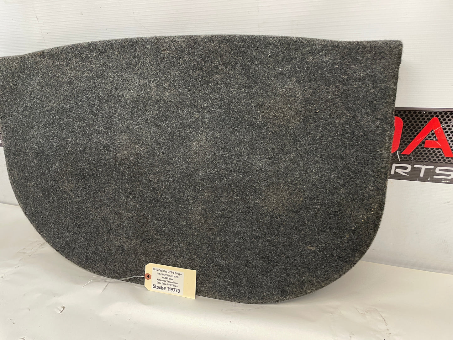 2014 Cadillac CTS-V Coupe Trunk Compartment Floor Storage Carpet Cover OEM - Day's Parts Yard