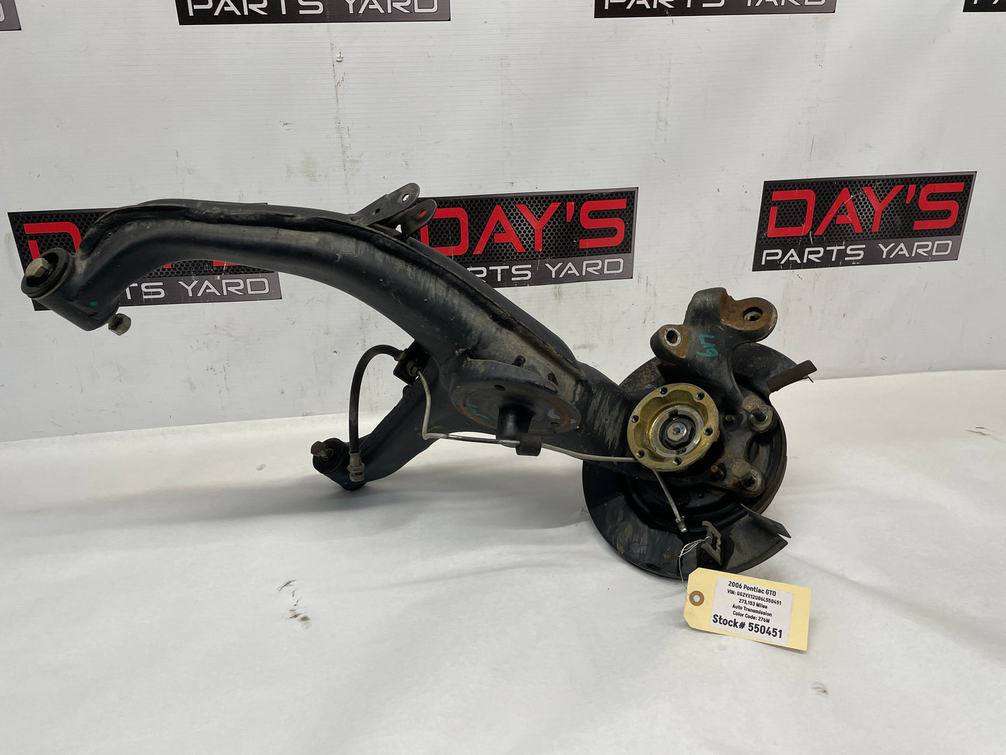 2006 Pontiac GTO LH Driver Rear Suspension Spindle Hub Knuckle Control Arm OEM - Day's Parts Yard