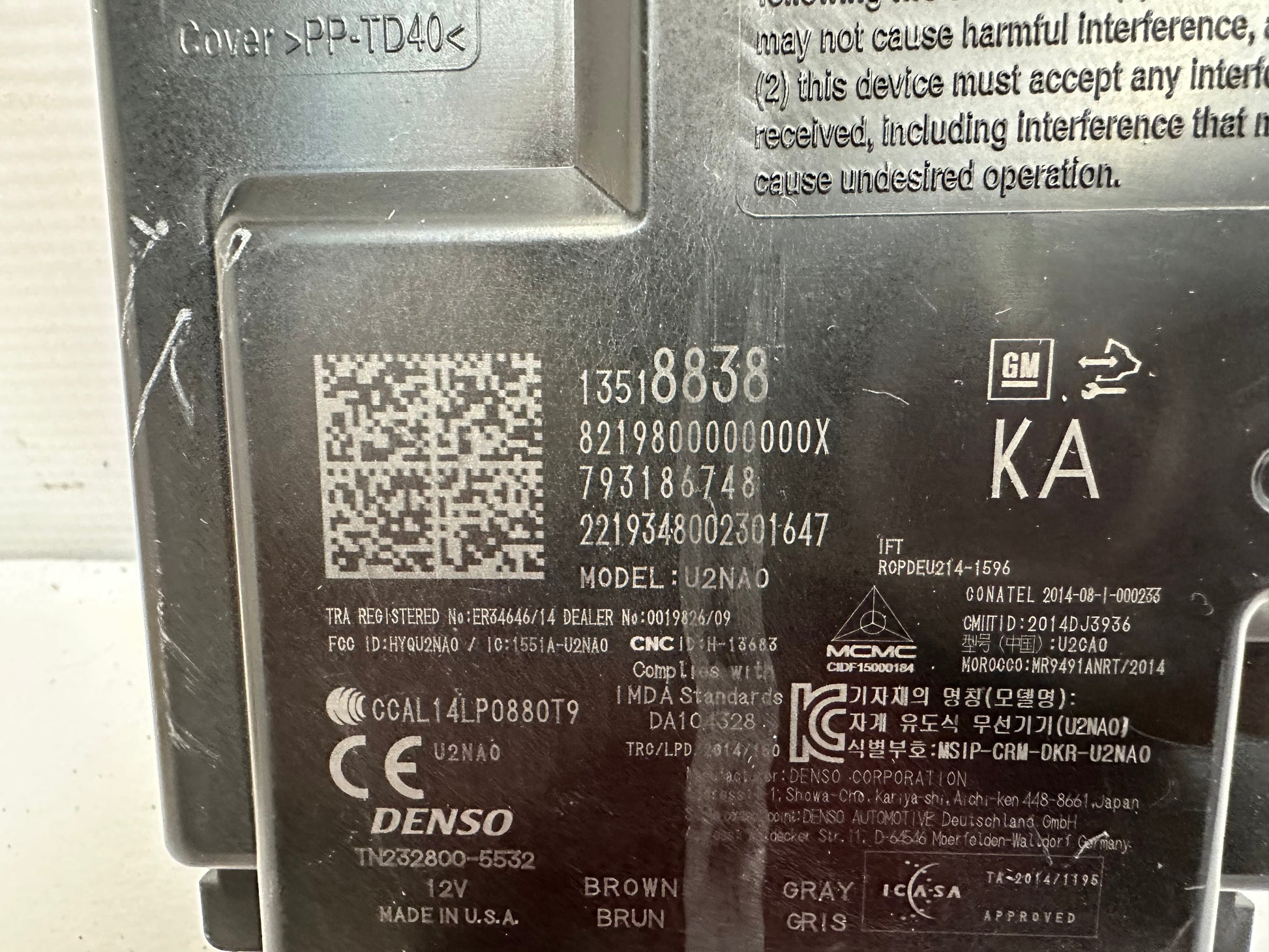 2020 Chevy Camaro SS Keyless Entry Control Module OEM - Day's Parts Yard