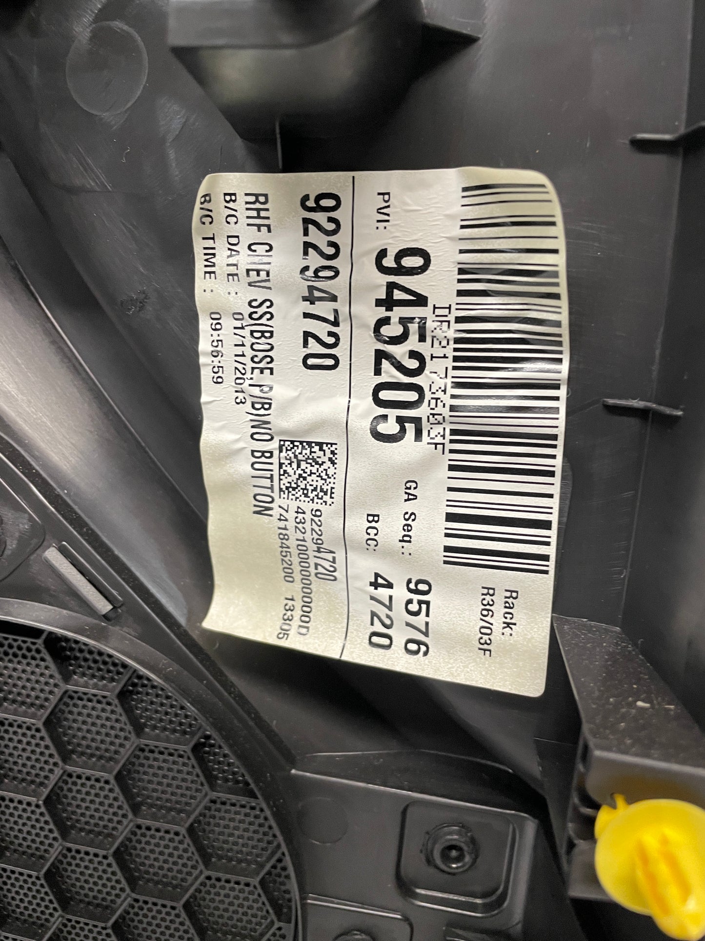 2014 Chevrolet SS Sedan RH Passenger Front Interior Door Panel Trim OEM - Day's Parts Yard