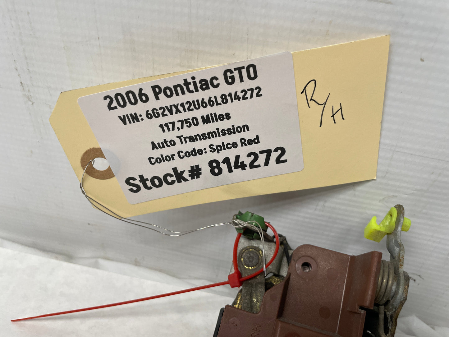 2006 Pontiac GTO RH Passenger Door Lock Actuator OEM - Day's Parts Yard