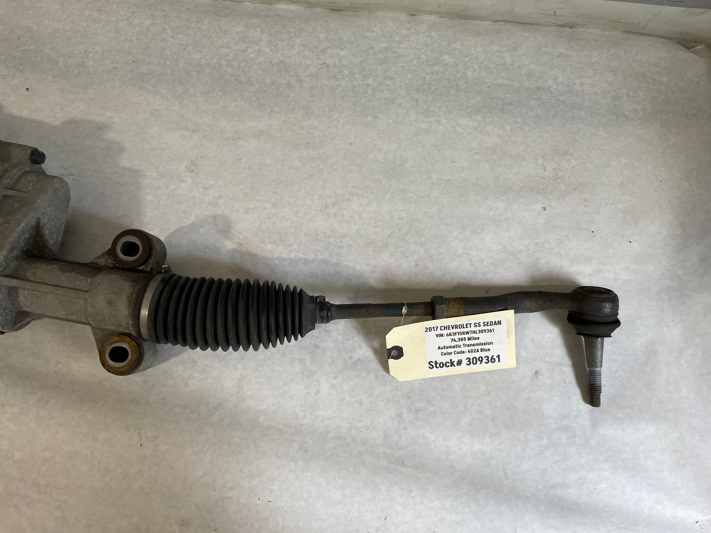 2017 Chevy SS Sedan Steering Rack and Pinion OEM - Day's Parts Yard