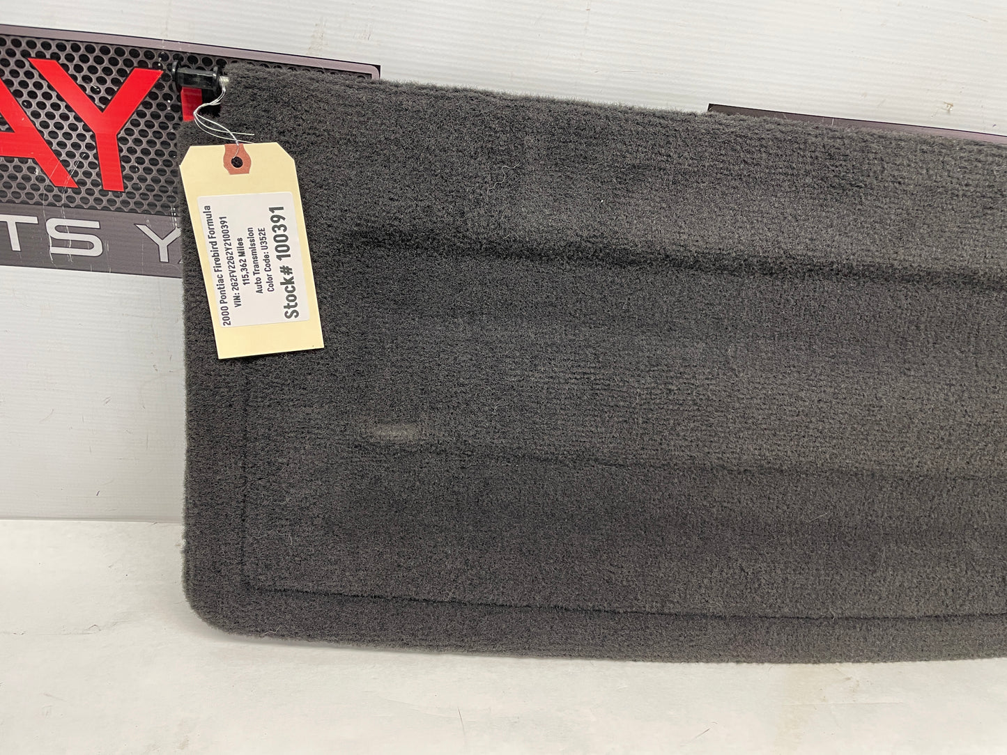 2000 Pontiac Firebird Formula Rear Hatch Cargo Cover Trunk Shade Ebony Black OEM - Day's Parts Yard