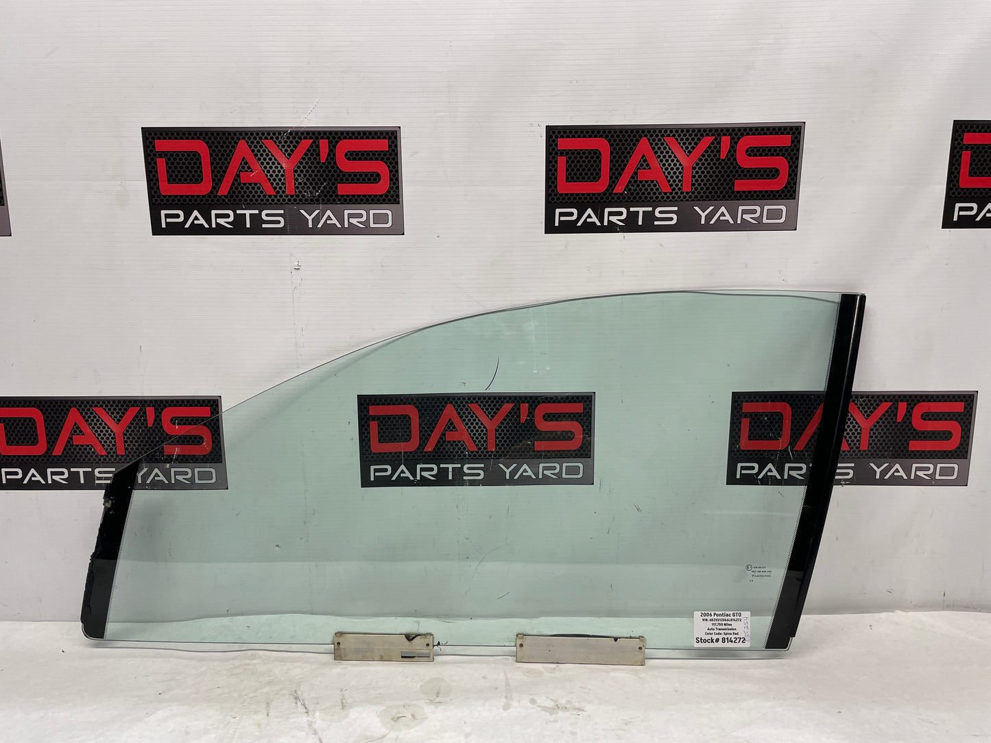 2006 Pontiac GTO LH Driver Front Door Window Glass OEM - Day's Parts Yard