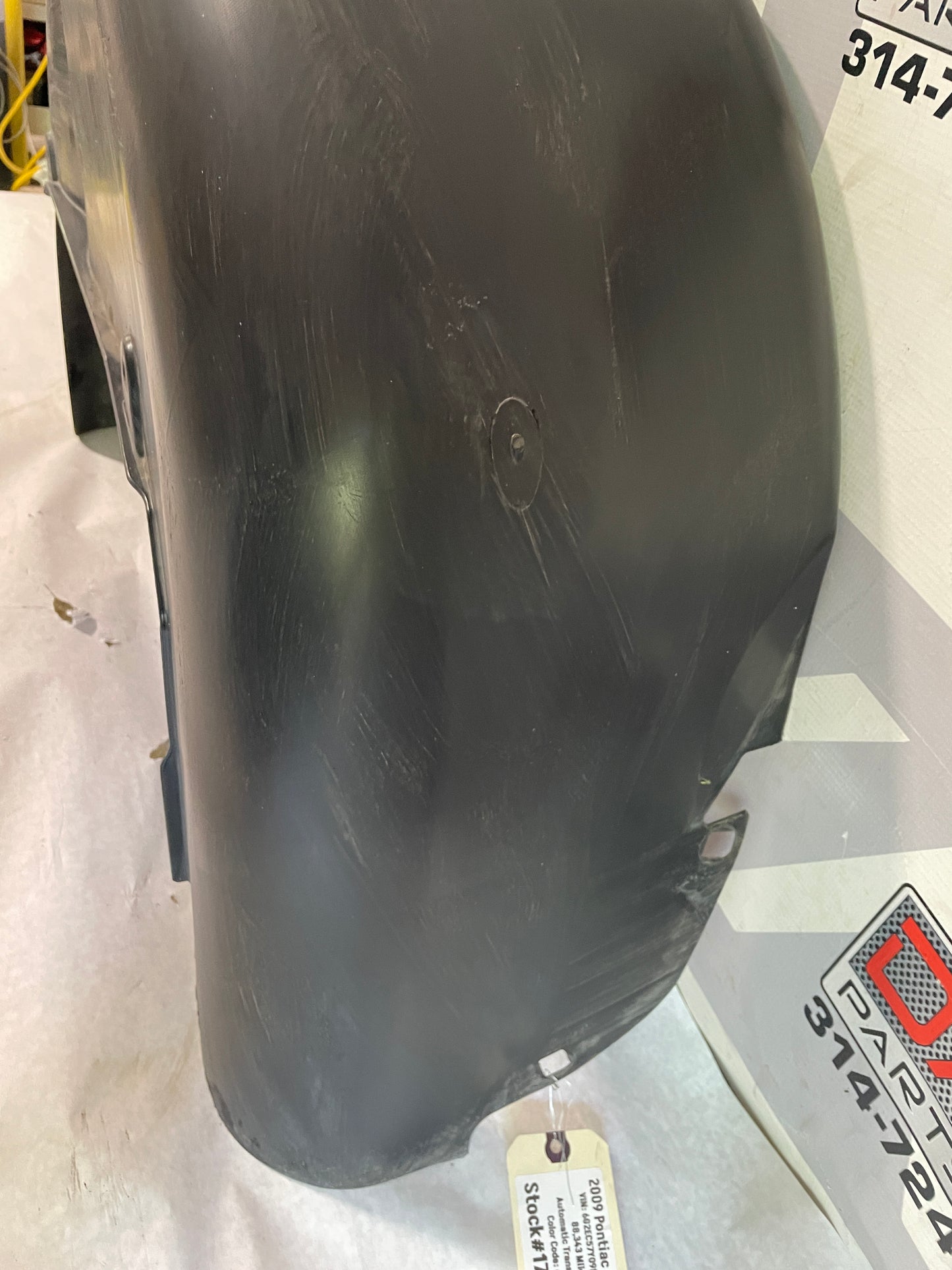 2009 Pontiac G8 GT Rear LH Driver Wheel Well Fender Liner OEM - Day's Parts Yard