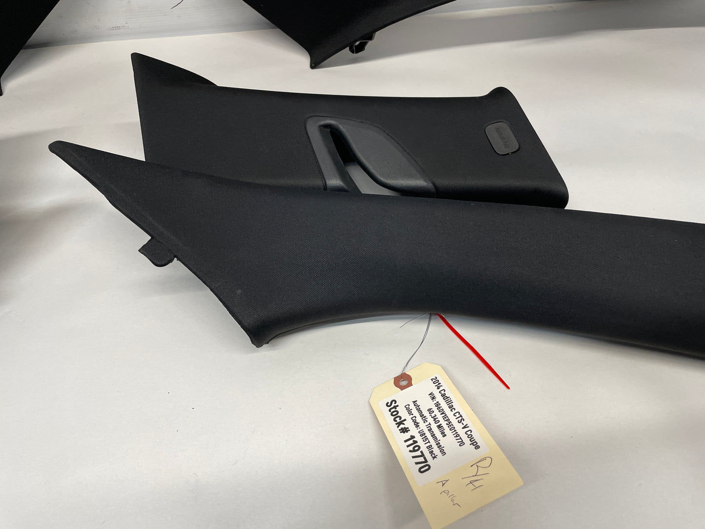 2014 Cadillac CTS-V Coupe Black A B & C Interior Trim Panels OEM - Day's Parts Yard