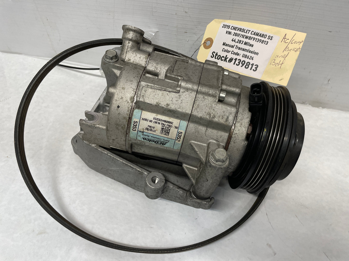 2012 Chevy Camaro ZL1 AC A/C Air Conditioner Compressor & Bracket OEM - Day's Parts Yard