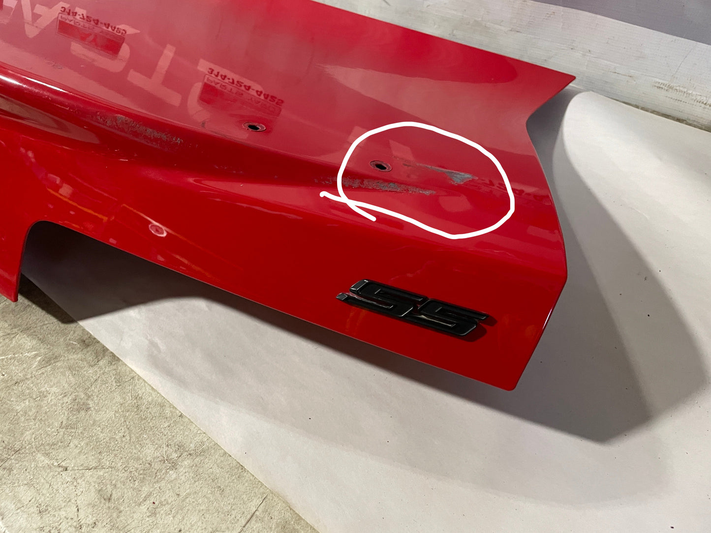 2015 Chevy Camaro SS 1LE Trunk Deck Lid Red OEM - Day's Parts Yard