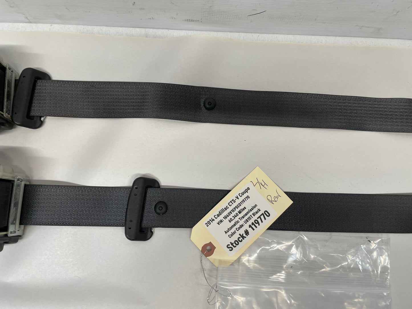 2014 Cadillac CTS-V Coupe Rear Seat Belt Retractor Set OEM - Day's Parts Yard