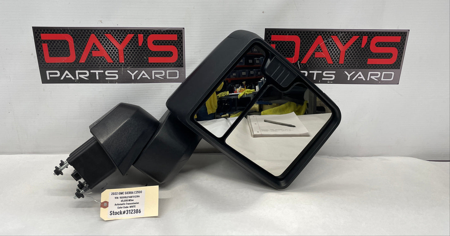 2022 GMC Sierra C2500 LH Driver Exterior Door Tow Mirror OEM - Day's Parts Yard