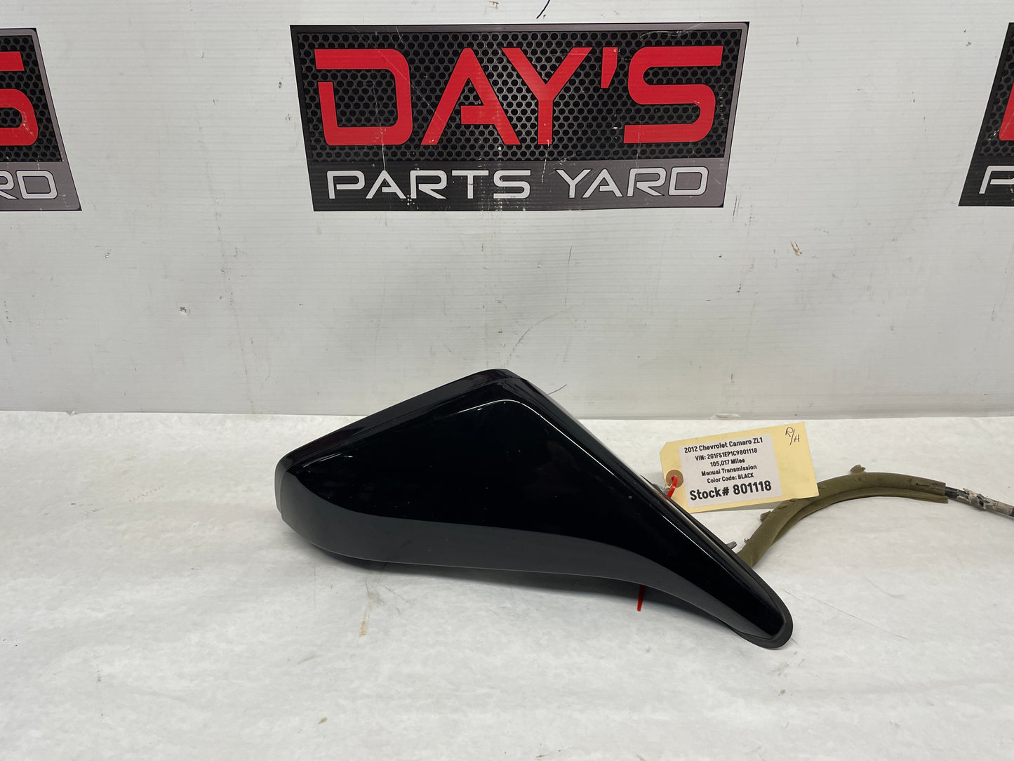 2012 Chevy Camaro ZL RH Passenger Exterior Mirror Black OEM - Day's Parts Yard