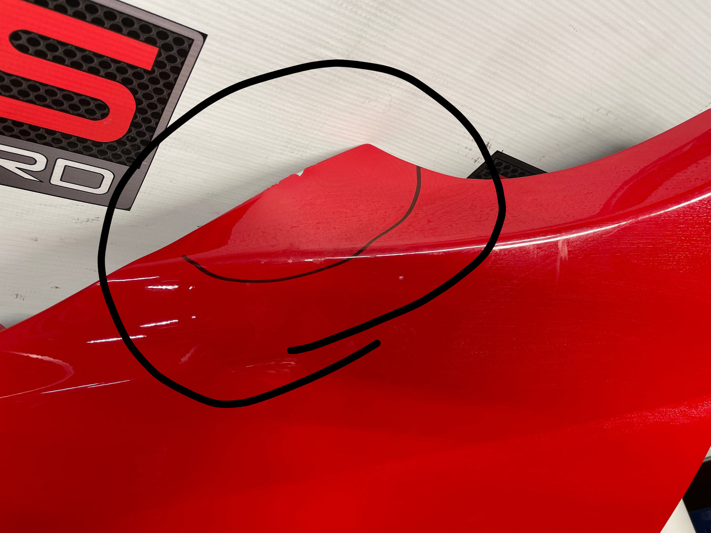 2017 Chevy SS Sedan LH Driver Fender DAMAGED Red OEM - Day's Parts Yard