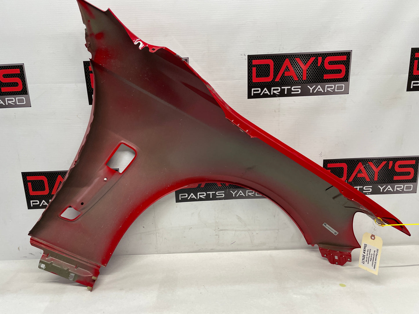 2017 Chevy SS Sedan LH Driver Fender DAMAGED Red OEM - Day's Parts Yard