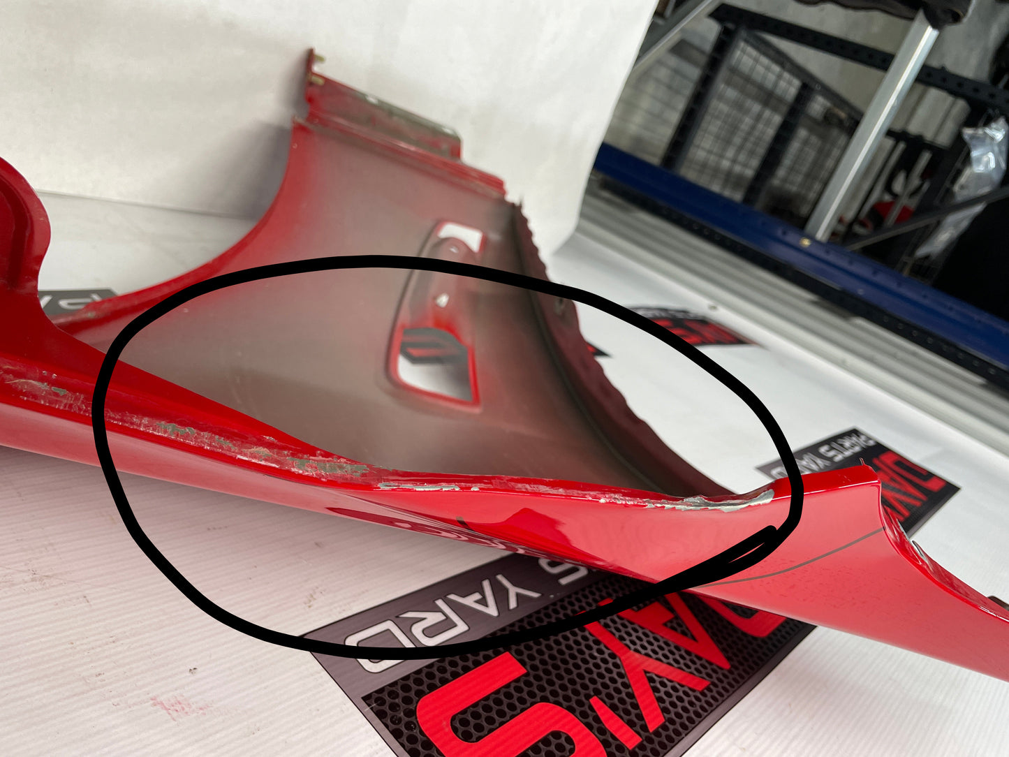 2017 Chevy SS Sedan LH Driver Fender DAMAGED Red OEM - Day's Parts Yard