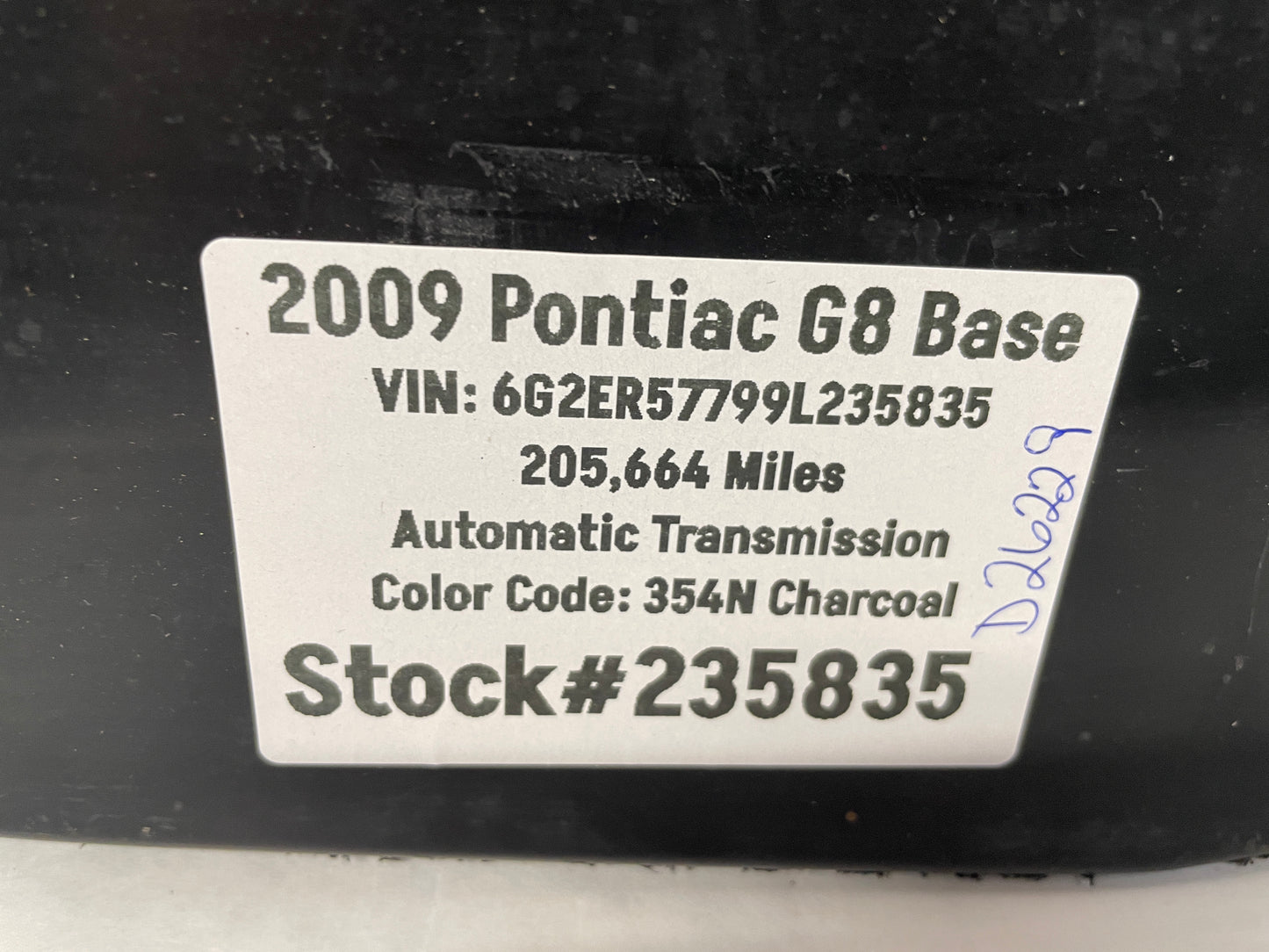 2005 Pontiac GTO Radiator Air Inlet Lower Duct OEM