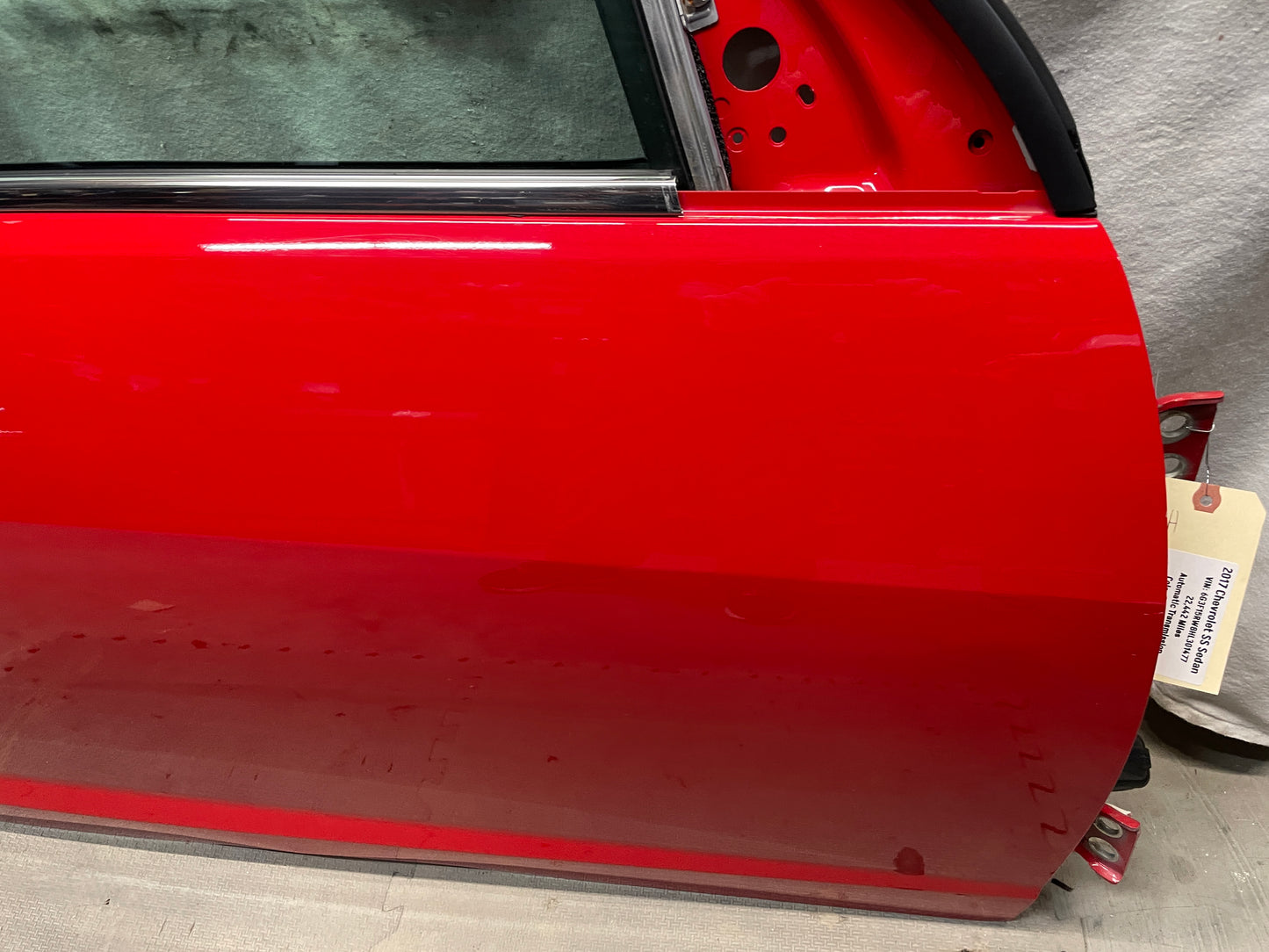 2017 Chevy SS Sedan RH Passenger Front Exterior Door Red OEM - Day's Parts Yard